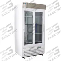AMERICAN BIOTECH SUPPLY Pharmacy Refrigerator: 33 cu ft, Upright, 2°C to 7°C, 33 1/4 in Overall Dp (MPN PH-ABT-HC-S33G). Key specifications — Door Opening Style: Sliding; Color: White; Alarm Type: Temperature; Manufacturer Part Number: PH-ABT-HC-S33G; Brand: AMERICAN BIOTECH SUPPLY; Product Type: Pharmacy Refrigerator; Door Type: Sliding Glass; Refrigerant Type: R-290.
