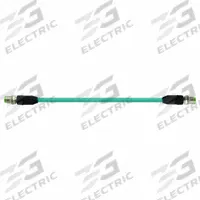 MURRELEKTRONIK Cordset: Cat5, M12 Male Straight x M12 Male Straight, 1.5 m Lg, TPE, Blue, A Coding (MPN 7700-48511-S4W0150). Key specifications — Brand: MURRELEKTRONIK; Cable Jacket Color: Blue; End 1 Coding: A; End 2 Coding: A; Performance Category: Cat5.