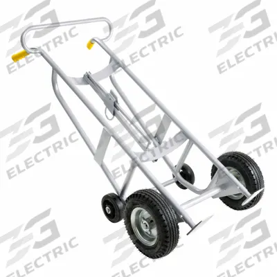 Dayton Drum Hand Truck: For 30 gal_55 gal_85 gal Cntnr Cap - Ergonomic Tilt-Back Corrosion-Resistant Aluminum-Frame Drum Hand Trucks