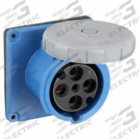 HUBBELL Pin and Sleeve Receptacle: Blue, 125/250V AC, Single Phase, 100 A, 3 Pole, 4 Wire (MPN HBL4100R9W). Key specifications — Brand: HUBBELL.