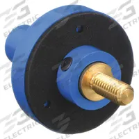 Single Pole Receptacle: Blue, Straight Taper Nose Mating, Threaded Stud Termination, 600V AC/600V DC (MPN HBL15FRSBL). Key specifications — Series: 15; Receptacle Gender: Female; Brand: HUBBELL.