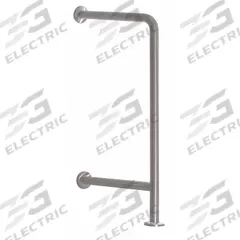 BRADLEY Floor to Wall Grab Bar: Angled, 33 in Lg, 1 1/2 in Dia, Stainless Steel, Satin, BRADLEY (MPN 8120-056000). Key specifications — Brand: BRADLEY.