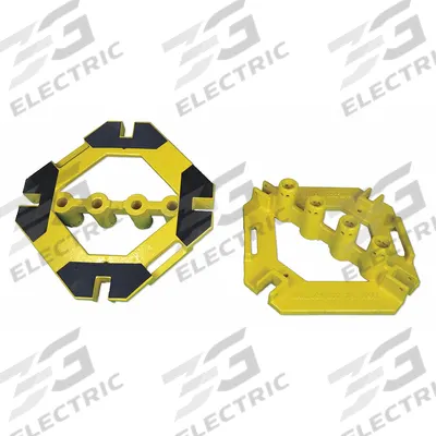 GARLOCK SAFETY SYSTEMS Guardrail Base: Temporary, Base, Guardrail 200, Adhesive Pads, Yellow - Bases for Guardrails