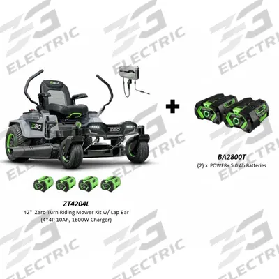 EGO EGO 42" Riding Mower and 2 Batteries: Riding, POWER+, Yard up to 3 acre - Battery-Powered Zero-Turn Mowers