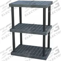 STRUCTURAL PLASTICS Plastic Shelving: 36 in x 24 in, 51 in Overall Ht, 3 Shelves (MPN S3624X3). Key specifications — Resistance Properties: Corrosion-Resistant; Frame Material: Plastic; Shelving Material: High Density Polyethylene; Brand: STRUCTURAL PLASTICS.