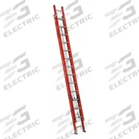 LOUISVILLE LADDER Extension Ladder: 28 ft Ladder Size, Fiberglass, 300 lb Load Capacity, 58 lb Wt (MPN FE3228). Key specifications — Color: Orange; Brand: LOUISVILLE LADDER; Removable Fly: Fixed.