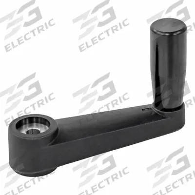 JW WINCO Crank Handle: Plastic w/ Revolving Grip, 14 mm Bore Dia - Crank Handles with Revolving Grip
