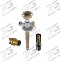 QUARTER BALL Ball Valve Sillcock: Quarter-Turn, Brass, Nickel, Plastic, 1/2 in Inlet Connection Size (MPN QB-112MC). Key specifications — Brand: QUARTER BALL; Design: No Kink; Body Material: Brass; Handle Material: Plastic; Color/Finish: Nickel; Handle Type: Quarter-Turn; Inlet Connection Type: NPT; Product Type: Sillcock.