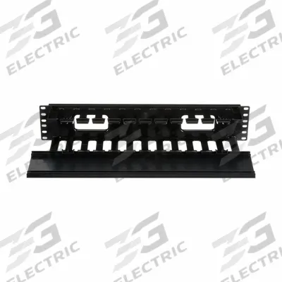 PANDUIT Horizontal Single-Sided Manager: Horizontal, 2 U, Single Side Sides - Horizontal Finger-Style Cable Managers