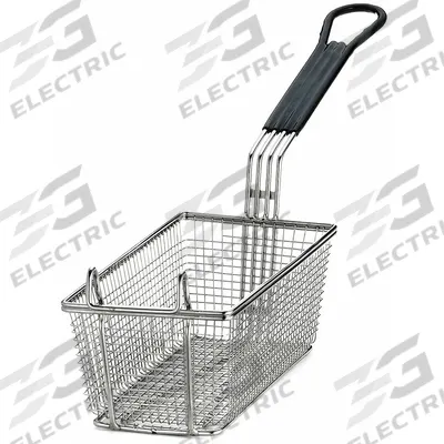 TABLECRAFT PRODUCTS Fryer Basket: Rectangle, Coated Handle, 4 in Overall Dp, 22 1/2 in Overall Ht - Fryer Baskets