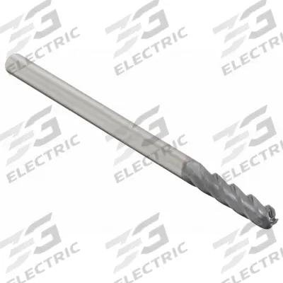 WIDIA HANITA Ball End Mill: Carbide, TiAlN Coated, 4 Flute, 3/16" Mill Dia, 1" LOC - General Purpose Carbide Ball End Mills