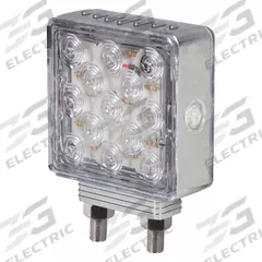 MAXXIMA M42363RYCL-A: LED, Turn Signal Light, Clear, Square, 4 1/2 in Overall Ht, Blunt Cut Wires. Key specifications — Standards: SAE J222; Electrical Connection: Blunt Cut Wires; Brand: MAXXIMA; Installation Type: Permanent; Lens Color: Clear; Lighting Technology: LED; Light Type: Turn Signal Light.