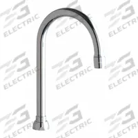 CHICAGO FAUCETS Spout: Spout, Gooseneck, Swivel Spout, Brass, Polished Chrome, 1.5 gpm Flow Rate (MPN GN2AE35JKABCP). Key specifications — Includes: Mounting Hardware; Product Type: Spout; Spout Style: Swivel; Body Material: Brass; Color/Finish: Polished Chrome; Brand: CHICAGO FAUCETS.