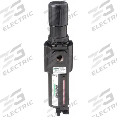SPEEDAIRE Filter-Regulator: Std Duty Series, 3/8 in NPT, 163 cfm, 40 micron - Speedaire FRL Air Filter/Regulators