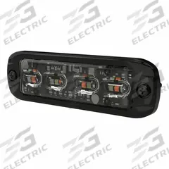 CODE 3 Warning Light: Emergency Vehicle Perimeter Light, Amber/Blue/Red/White, 3/8 in Overall Wd (MPN CD3802RBAW). Key specifications — Operating Voltage: 12-24V; Number of Flash Patterns: 22; Includes: Mounting Hardware; Electrical Connection: 22 AWG Cable; Mount Type: Bolt; Brand: CODE 3; Shape: Rectangular.