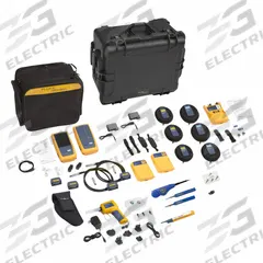 FLUKE Cable Tester Kit: DSX2‑8000 CableAnalyzer™ with Optical Interface, Integrated WiFi, Digital (MPN DSX2-8000OI). Key specifications — Communication Protocol: USB; Manufacturer Part Number: DSX2-8000OI; Alert Type: Digital Display; Compatible Cable Type: Multi-Conductor; Connector Type: TERA; Digital Memory Capacity: 12,000 Results; Display Screen Type: LCD Touchscreen; Display Type: Digital.