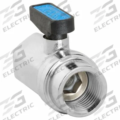 APPROVED VENDOR Manual Two-Way Ball Valve: 1/2 in, Nickel-Plated Brass, Straight, FNPT x FNPT - Mini Brass Ball Valves