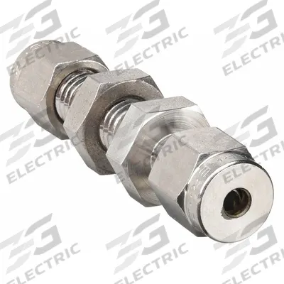 PARKER Compression Fitting Union: 1/8 in OD x 1/8 in OD Fitting Size - Double-Ferrule Stainless Steel Fittings