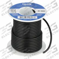 GROTE Primary Automotive Wire: GPT, 25 ft, 1 Conductor, 18 AWG, Black, 60 V Volt (MPN 89-9002). Key specifications — Brand: GROTE.