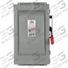 SIEMENS Safety Switch: Non-Fusible, 60 A, Three Phase, 600V AC, Galvanized Steel, Indoor (MPN HNF362J). Key specifications — attr867131: SIEMENS.