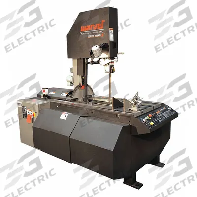 MARVEL Band Saw: 18 in Throat Dp - Vertical, 50 to 450 SFPM, 60° Left to 60° Right - Semi-Automatic Vertical Metal-Cutting Band Saws