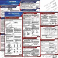 JJ KELLER Labor Law Poster: PA, Spanish, Plastic, 30 in x 24 in, Federal and State Labor Law (MPN 200-PA-1). Key specifications — State/Province: PA; Language: Spanish.