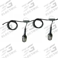 LIND EQUIPMENT Plastic: LED, Corded, String Light, 100 ft Power Cord Lg, 100 ft String Overall Lg (MPN TLS-100XPLED). Key specifications — attr564191: Polycarbonate; attr564187: Yes; attr564159: LIND EQUIPMENT; attr564164: 4500K; attr564165: SOOW; attr564190: String Light; attr564196: LED; attr564211: 120V AC.