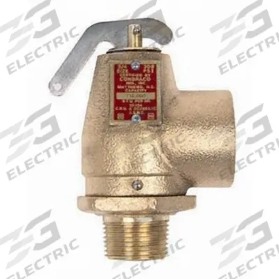 APOLLO Safety Relief Valve: MNPT x FNPT, 1 in x 1 in, 15 psi Max. Op Pressure - ASME Section IV Steam Pressure Relief Valves