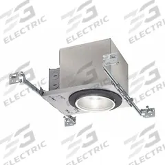 LED Recessed Down Light: Airtight New Construction, 4 in Dia, 600 lm, 4000K, 8.9 W, 120 to 277V AC (MPN IC1LED G4 06LM 40K 90CRI MVOLT ZT10). Key specifications — Voltage: 120 to 277V AC; Trim Color: Available Separately; Brand: JUNO LIGHTING; Ceiling Type: Flat Ceiling; Reflector or Baffle Color: No Reflector or Baffle; Trim Style: Available Separately; Dimmable: Yes; Color Temperature: 4000K.
