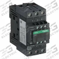 SCHNEIDER IEC Magnetic Contactor: Non-Reversing, 3 Poles, 3NO Contacts, 50 A, 24V DC Coil (MPN LC1D50ABD). Key specifications — Brand: SCHNEIDER; Integrated Surge Suppression: Yes.