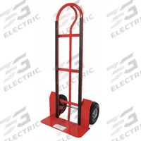 DAYTON General Purpose Hand Truck: 600 lb, Single-Loop Handle, Red, Steel, Pneumatic, 10 in Wheel (MPN 34D660). Key specifications — Brand: DAYTON; Color: Red.
