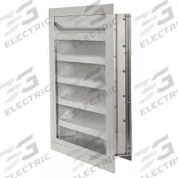 50.5"H 44.5"W Drnbl Extrd Alu Combo Dmpr: Flanged, 47 1/2 in H, 41 1/2 in W, Aluminum (MPN 20UC16). Key specifications — Brand: DAYTON; Maximum Air Velocity: 3,000 fpm.
