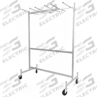 DAYTON Chair and Table Cart: 800 lb, 63 in L x 31 5/8 in W x 74 in H, For 36 Chairs, (4) Swivel (MPN 30F018). Key specifications — Frame Color: Gray; Brand: DAYTON; Caster/Wheel Configuration: (4) Swivel.