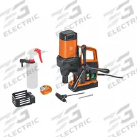 FEIN Drill Press: 700 RPM – 700 RPM, Electric Magnet, 3 9/16 in Drill Travel, 120V AC, 11 A Current (MPN JME Shortslugger II). Key specifications — attr1253941: Weldon; attr1253957: Electric; attr1253912: FEIN.