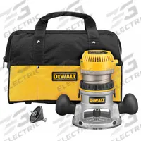 DEWALT Router: Mid-Size, Fixed Base, 1.75 hp, Fixed Speed, 24,500 RPM, 1/4 in_1/2 in Collet, 120V AC (MPN DW616K). Key specifications — attr326433: Instant Start; attr241172: Router; attr217717: 120V AC; attr217680: DEWALT.