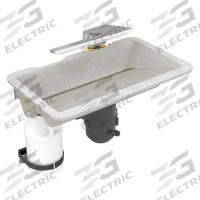 BRADLEY Bathroom Sink Kit: Antarctic, Evervo, 24 in Overall Lg, 14 1/2 in Overall Wd - Undermount Bathroom Sinks with Faucets