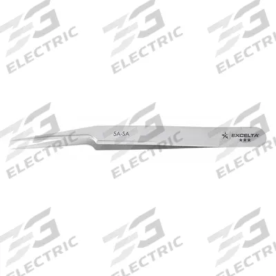 EXCELTA Tweezers: Stainless Steel, Point, Offset Tip - High-Precision Tweezers