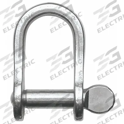 RONSTAN D-Shackle: Chain Shackle, 880 lb Working Load Limit, 3/8 in Compatible Rope Dia - Corrosion-Resistant Chain Shackles for Lifting