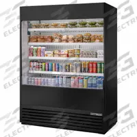 TRUE REFRIGERATION Refrigerated Merchandiser: 78 1/2 in x 60 in x 29 7/8 in, Black, 4 Shelves (MPN TOAM-60-HC~NSL01). Key specifications — attr1277723: TRUE REFRIGERATION; attr1277683: R-290; attr1277691: No; attr1277694: Black; attr1280716: Partial Glass Panel; attr1280729: TOAM.