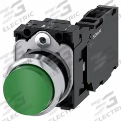 SIEMENS Extended Push Button Operator: Non-Illuminated, Extended Profile, Non-Metallic, 22 mm (MPN 3SU1150-0BB40-1FA0). Key specifications — Brand: SIEMENS; Action: Momentary; Series: 3SU; Push Button Material Type: Non-Metallic.