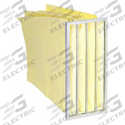 GRAINGER Pocket Air Filter: 24 in x 12 in x 16 in, MERV 14, Yellow, Synthetic - MERV 14 Pocket Air Filters