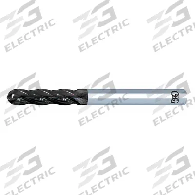 OSG Ball End Mill: Carbide, Diamond Coated, 4 Flute, 3/32" Mill Dia, 3/8" LOC - Carbide Ball End Mills for Graphite & Carbon Fiber