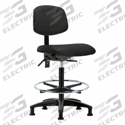 APPROVED VENDOR Ergonomic Chair: Vinyl, Armless, Ht Range 25 in to 34 1/2 in, 18 1/2 in Seat Wd - Vinyl Lab Chairs