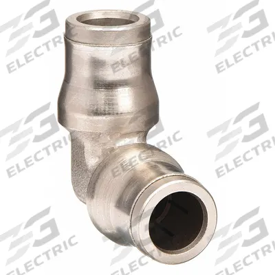 LEGRIS Push-Fit Elbow Fitting: 8 mm OD x 8 mm OD Size, Push-to-Connect x Push-to-Connect - Nickel-Plated Brass Tube Fittings
