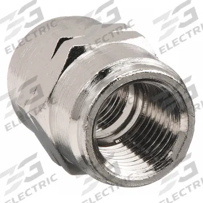 AIGNEP USA Metal Pipe Straight: Straight, 1/4 in x 1/4 in - Nickel-Plated Threaded Low-Pressure Pipe Fittings