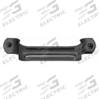 APPROVED VENDOR Pull Handle: Unthreaded Holes, Steel, Black, #12 Screw Size, 2.06 in Projection (MPN 1WAE5). Key specifications — Brand: APPROVED VENDOR; Projection Type: Non-Recessed; Material: Steel; Finish: Polished Zinc; Color: Black; Folding Type: Fixed; Mounting Type: Unthreaded Holes; Screw Size: #12.