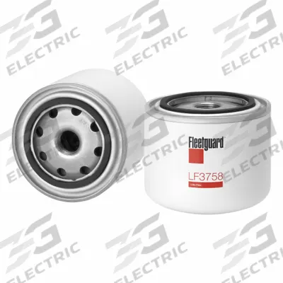 FLEETGUARD Automotive Oil Filter: B1434, LF3758, 3/4"-16 Thread Size, 5 in Overall Ht - Spin-On Oil Filters