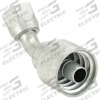 AEROQUIP Hydraulic Crimp Fitting: Steel x Steel, 45° Elbow, -12 For Hose Dash Size, JIC x Crimp (MPN 4SA12FJA10). Key specifications — Fitting Gender: Female x Genderless; Fitting Connection Type: JIC x Crimp; Thread Size: 1-1/16"-12; For Hose Dash Size: -12; Brand: AEROQUIP.