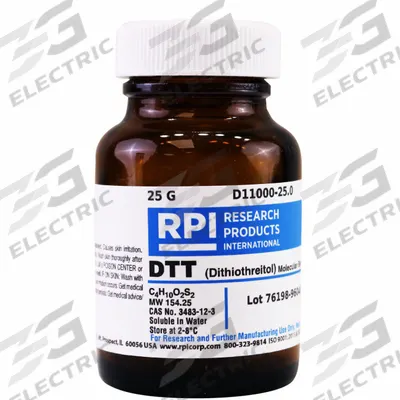 RPI DTT (DL-Dithiothreitol) (Clelands Reagents): 25 g Volume, BSE/TSE Free - Protease Inhibitors