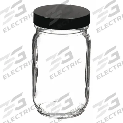 APPROVED VENDOR Sampling Bottle: 1.92 L, 83-400, Colorless, 6 Bottles - Clear Wide Mouth Round Glass Lab Bottles